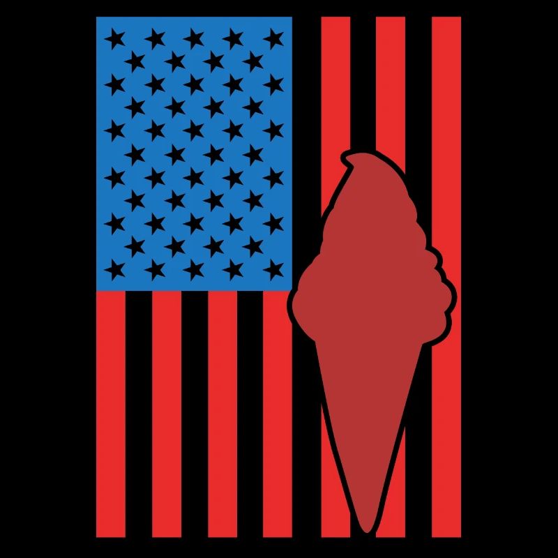 Crème glacée Drapeau des États-Unis
