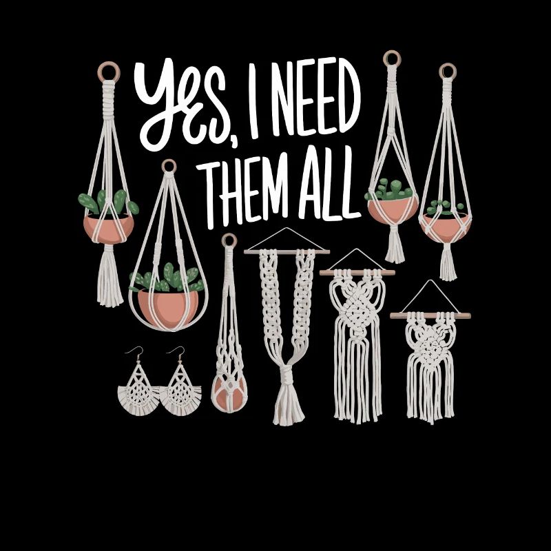 Funny macrame quote for boho macrame lovers