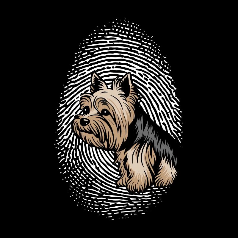 Yorkshire Terrier Empreinte digitale Design Créatif