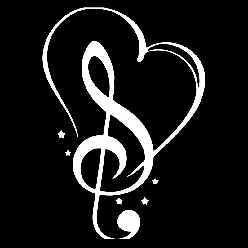 Coeur musical avec conception de clé de sol