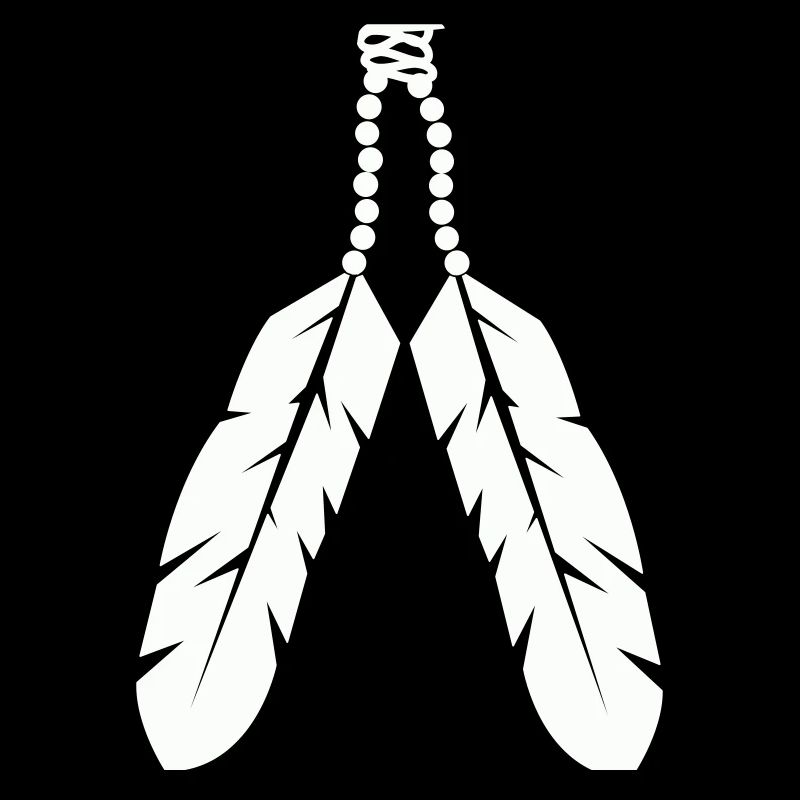 Conception de pendentif en plume autochtone