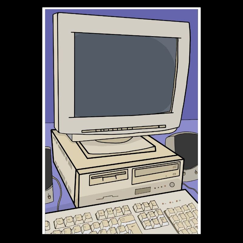 Retro-Computer-Desktop-Einrichtung