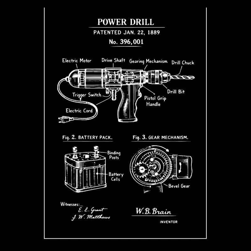 Esquisse du plan de la perceuse mécanique