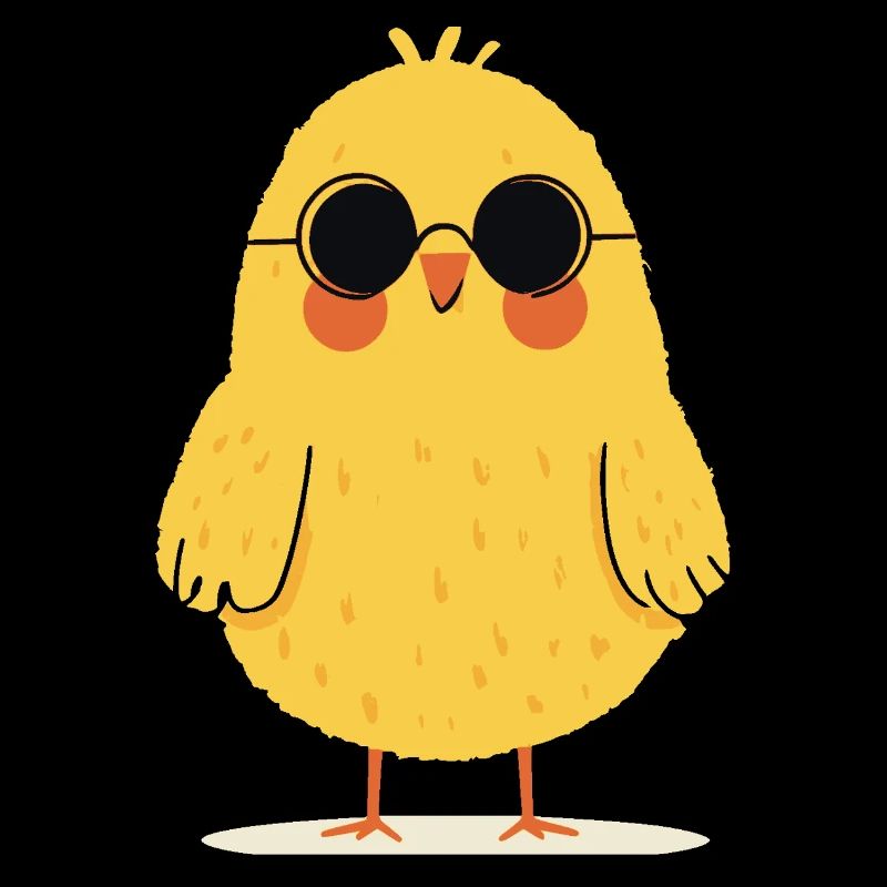Küken mit Sonnenbrille