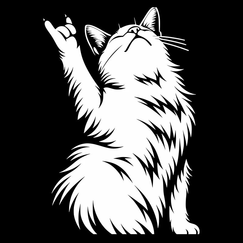 Skirt Cat – Devil Horns Silhouette