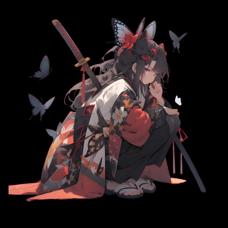 Style d’anime de fille samouraï