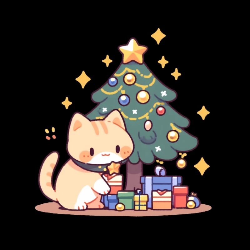 Cat Chritmas tree