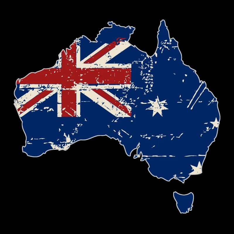 Australia Map Flag - Australien