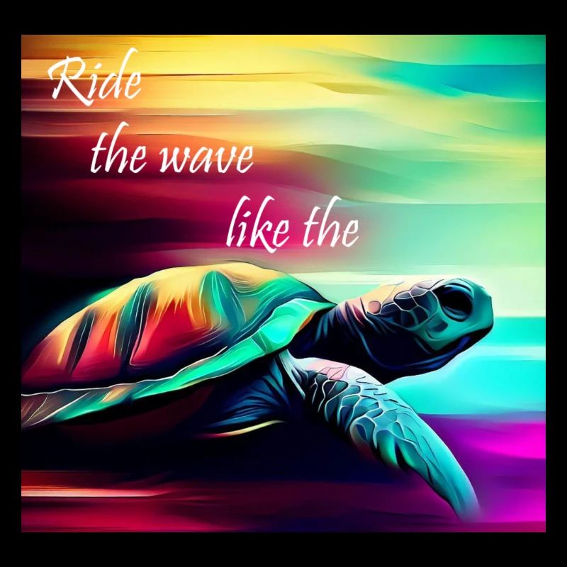 Schildkröte auf einer Welle