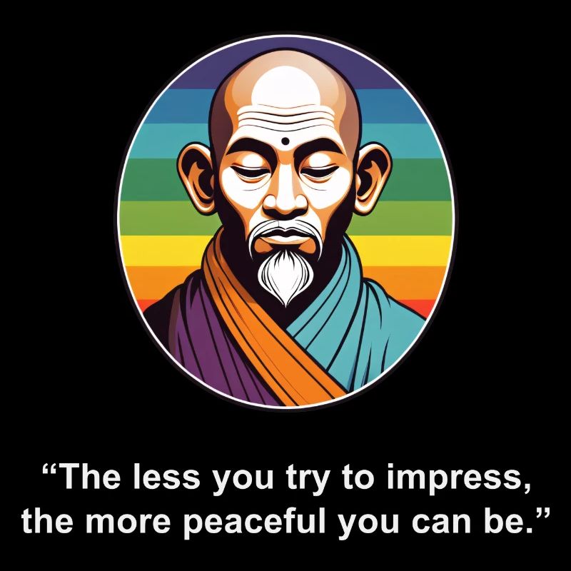 Moins vous essayez d’impressionner | Citation Zen