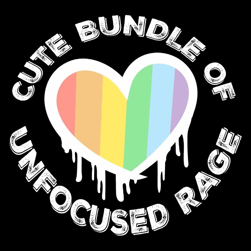 Funny Cute Bundle Of Unfocused Rage Rainbow Goth