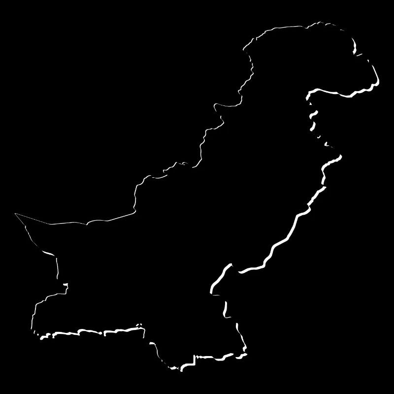 Pakistan map as outline