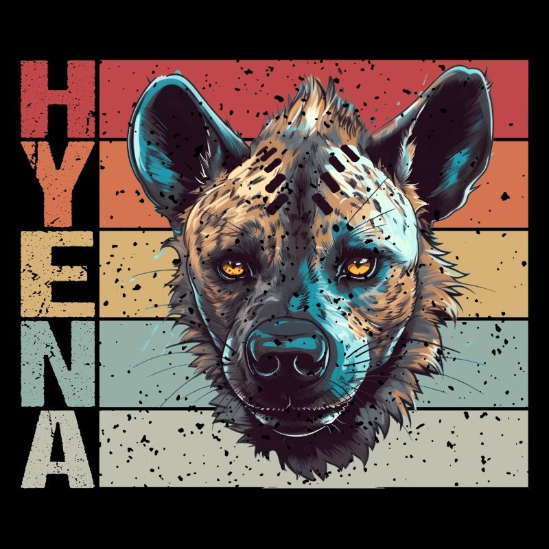 Böse Hyäne Retro style