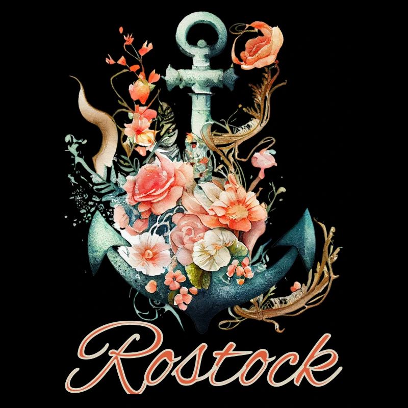 Ancre Rostock avec fleurs