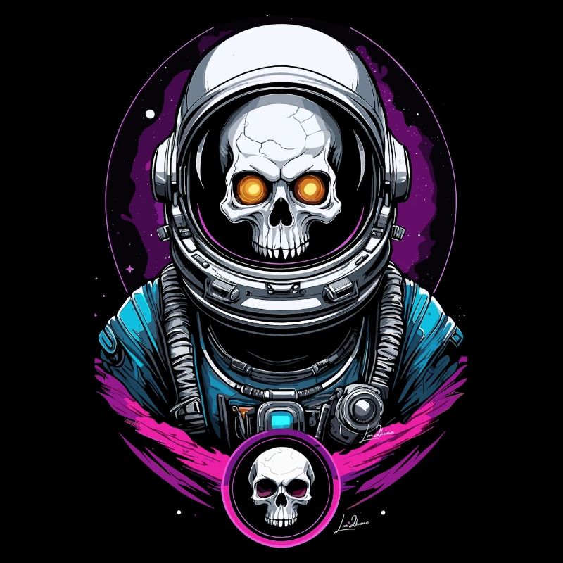 Astronaut Space Skull