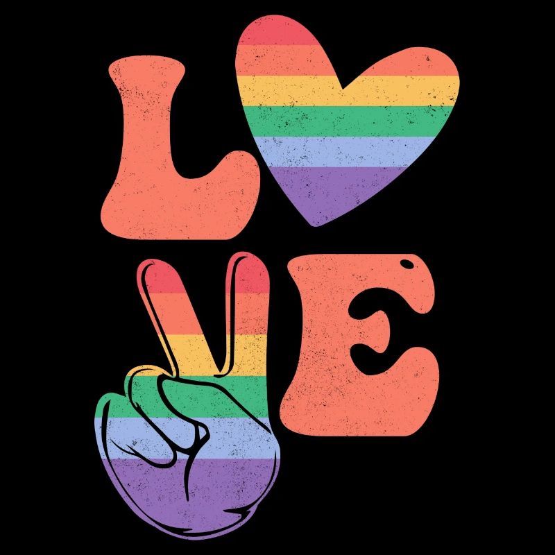 Schwul Lesbisch Regenbogen T-Shirt Geschenkidee