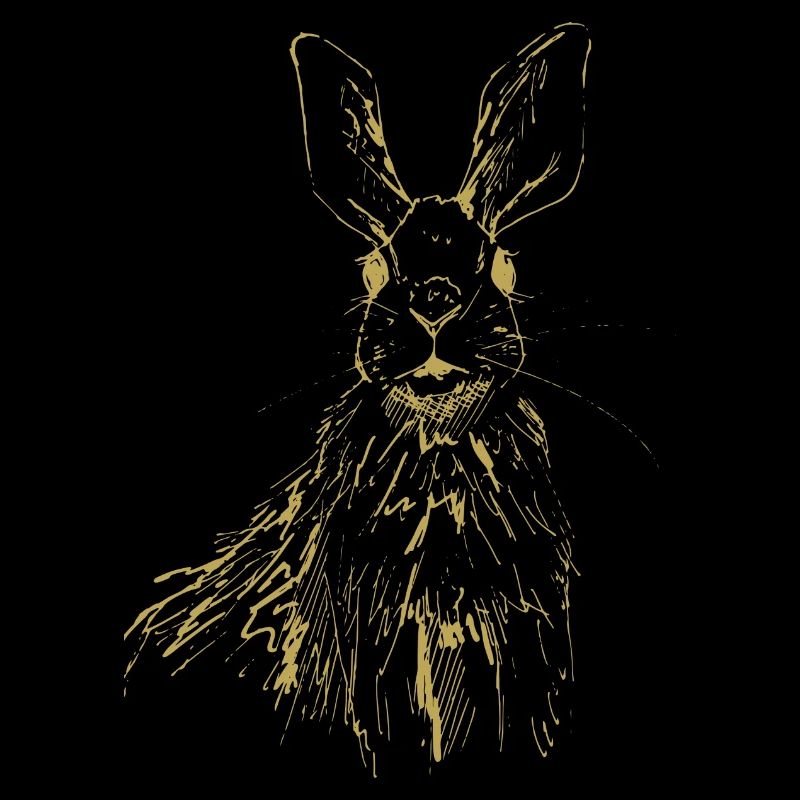 Illustrierte Designs mit Hase