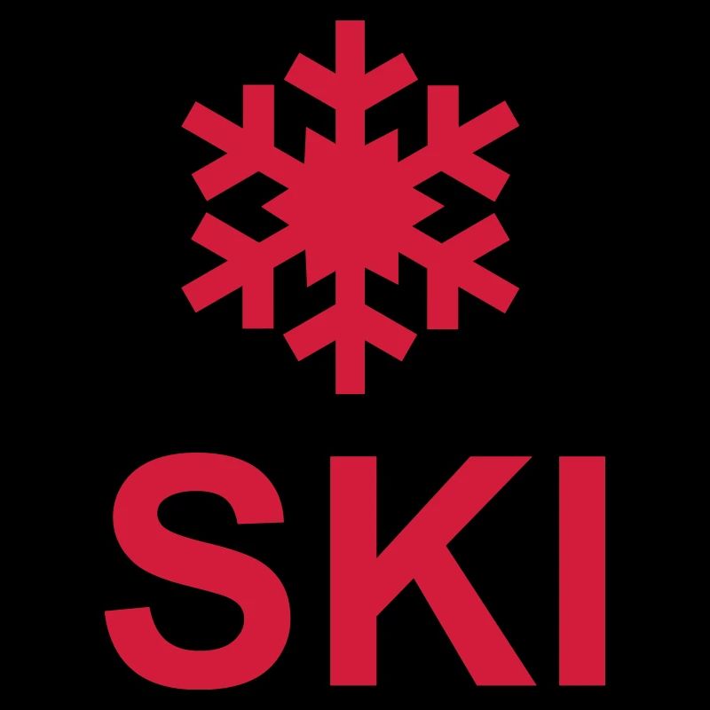 Snowflake and ski