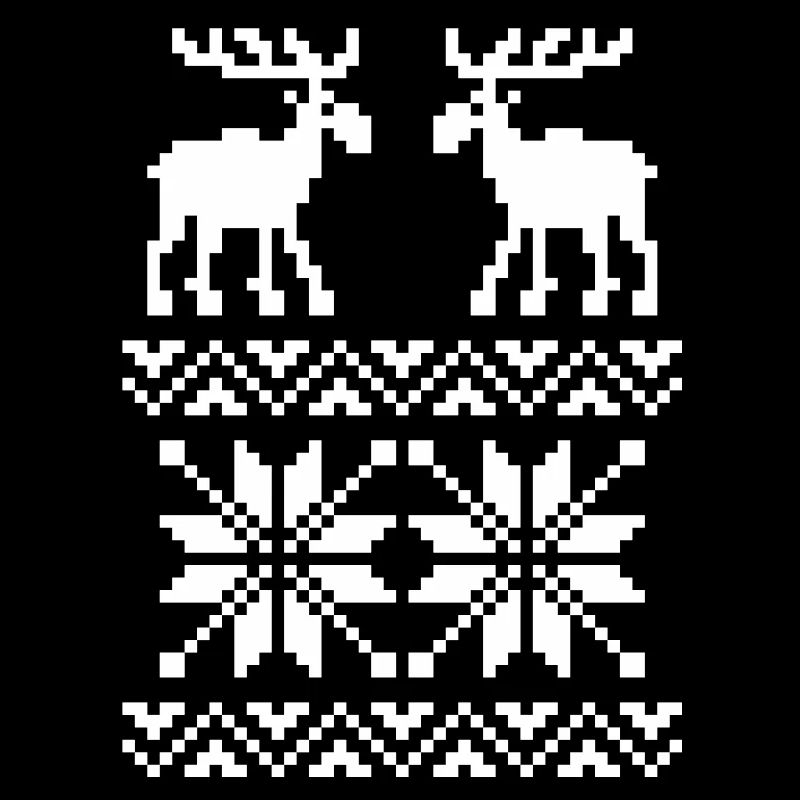 Moose Pattern Christmas Sweater