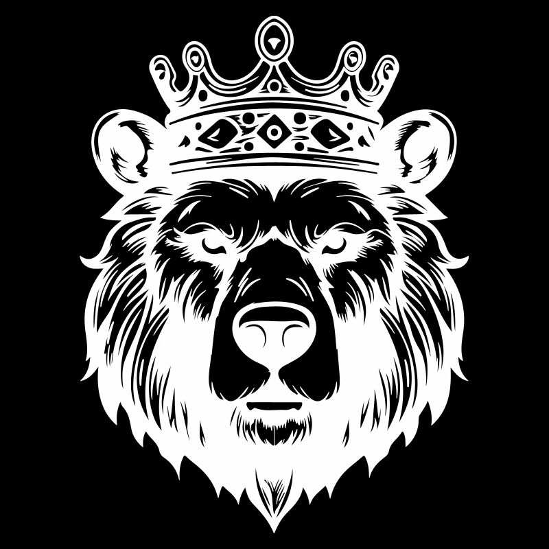 Bär Grizzly Krone König