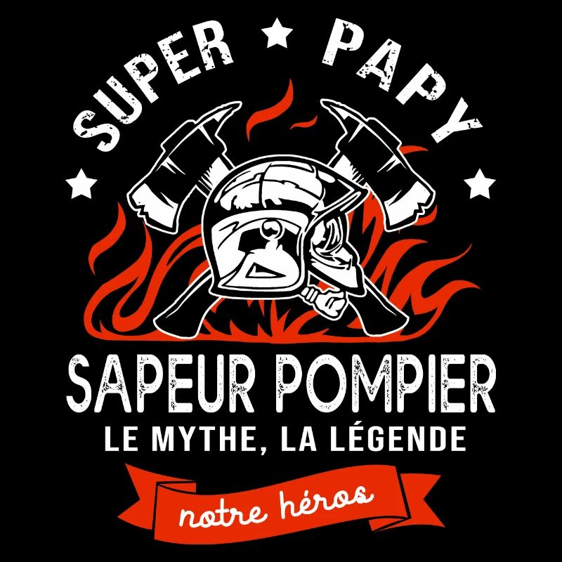 super papy sapeurs pompiers cadeau papi pompier
