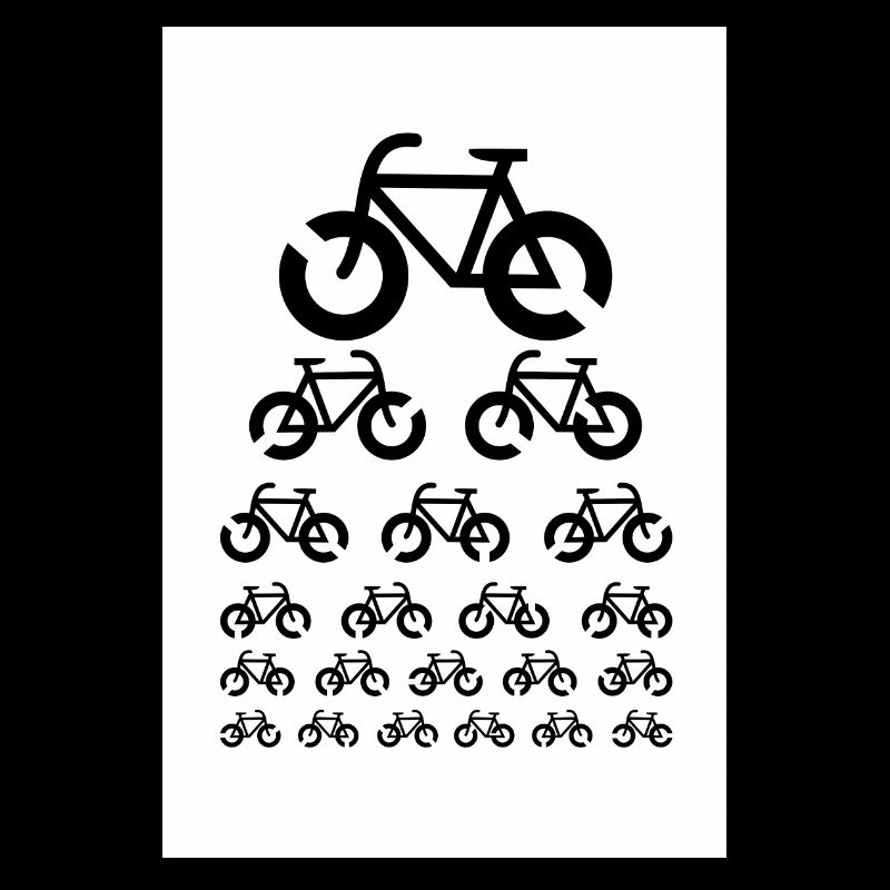Affiche de test oculaire de vélo Landoltring