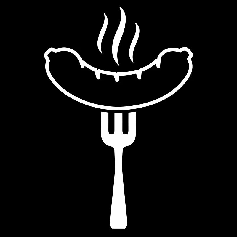 Bratwurst symbol sausage fork symbol