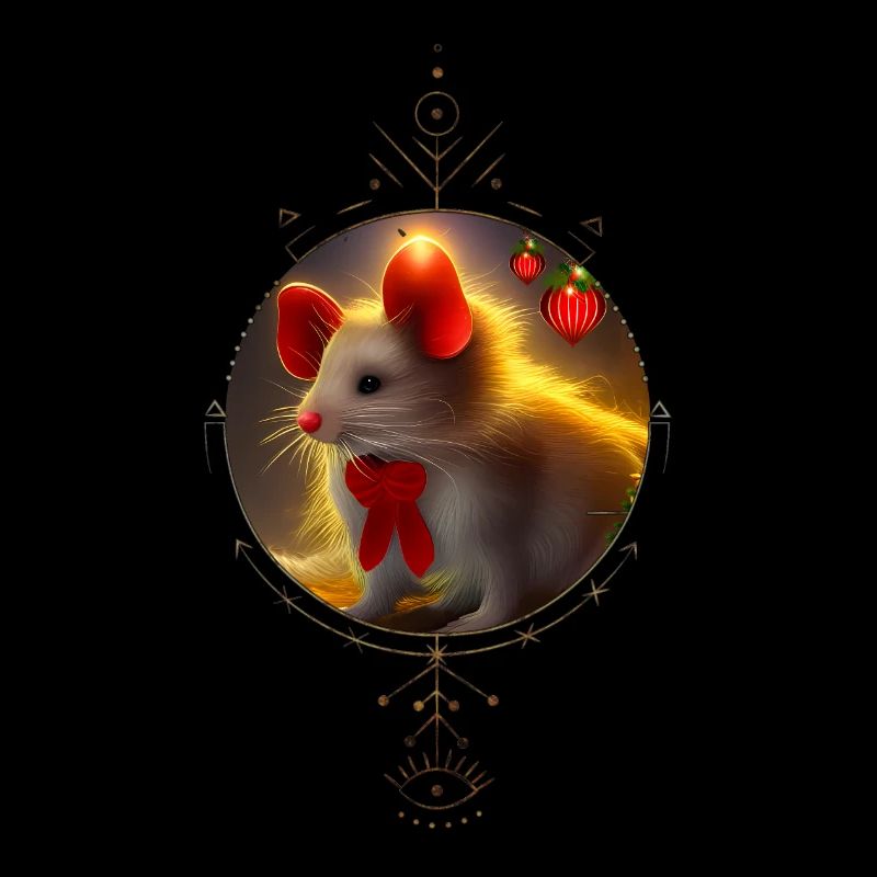 Mignonne petite souris de Noël