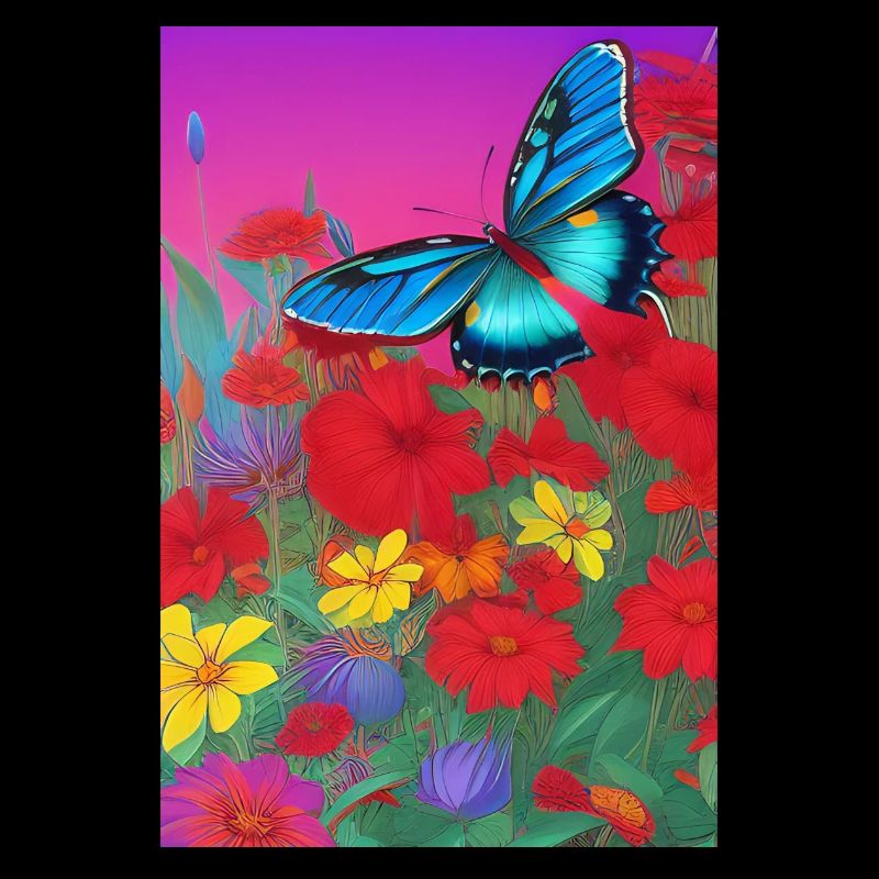 Blumen und Schmetterling