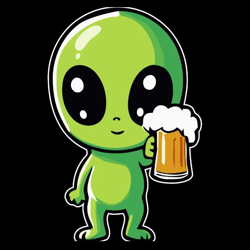 Alien mit Bier