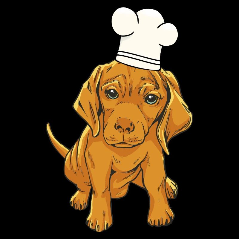Chien toque de chef