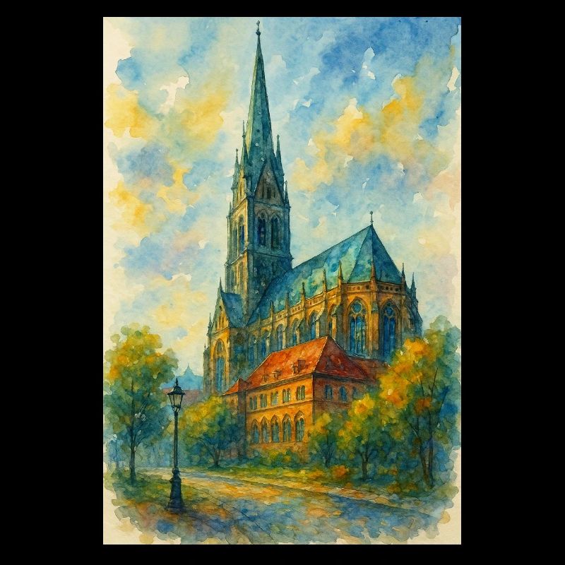 Église gothique de style impressionniste