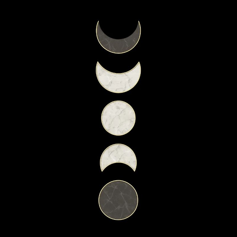 Moon Phases Marble Pattern