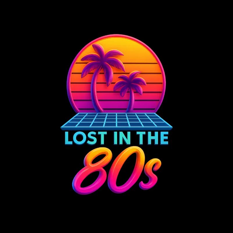Neon 80s Retro Sunset