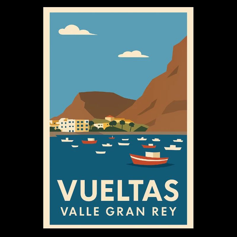 Vuelta Valle Gran Rey Coastal Poster