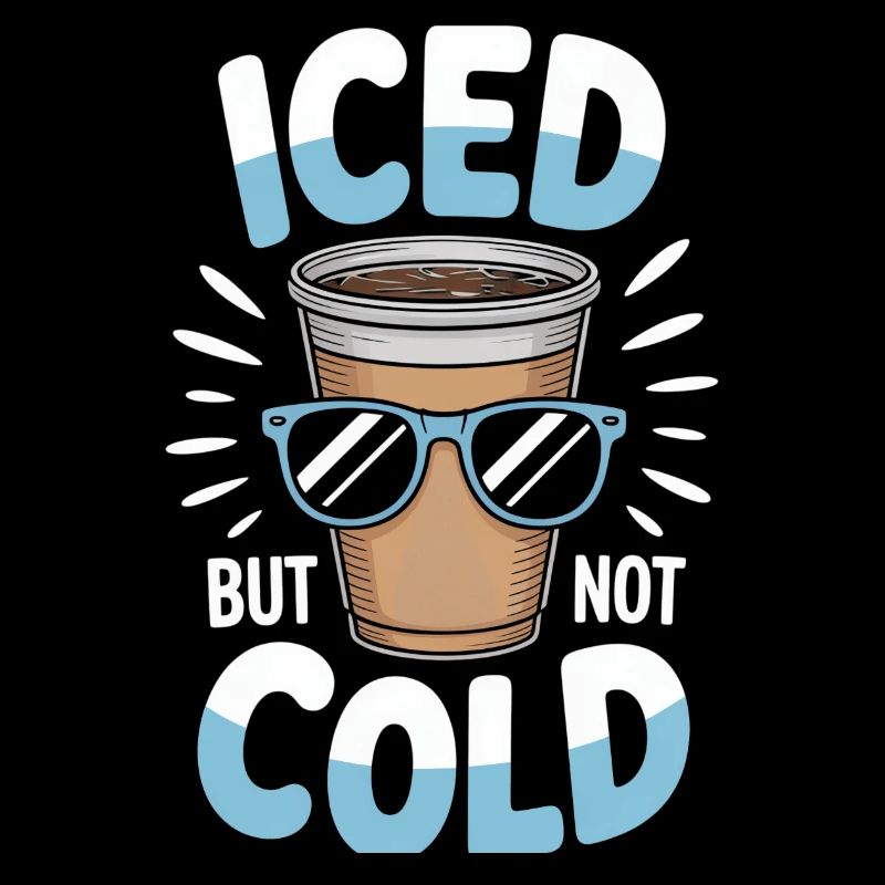Iced But Not Cold Eiskaffee Spruch Sommer