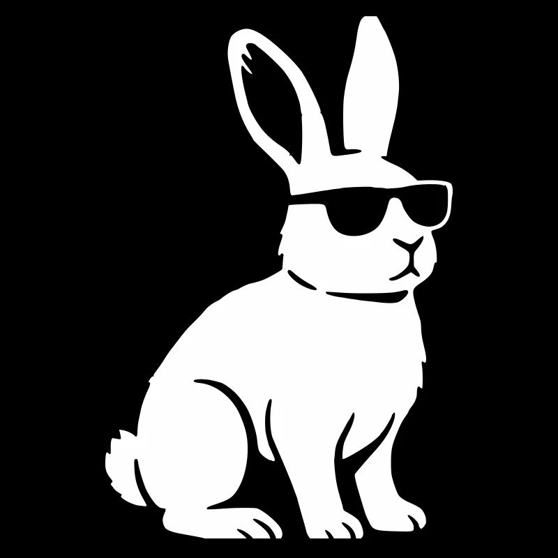 Cute Rabbit Sunglasses Cool Vector