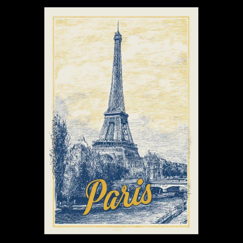 Paris Eiffel Blueprint