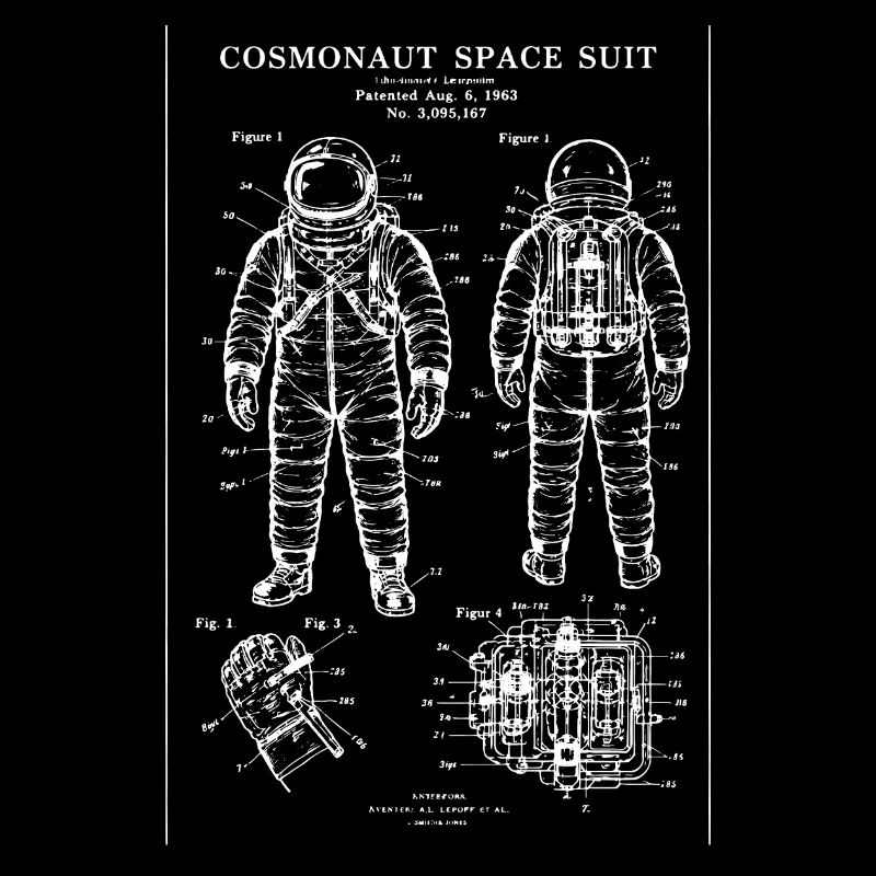 Plan de la combinaison spatiale du cosmonaute