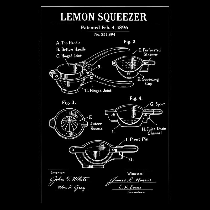 Lemon Squeezer Patent Sketch