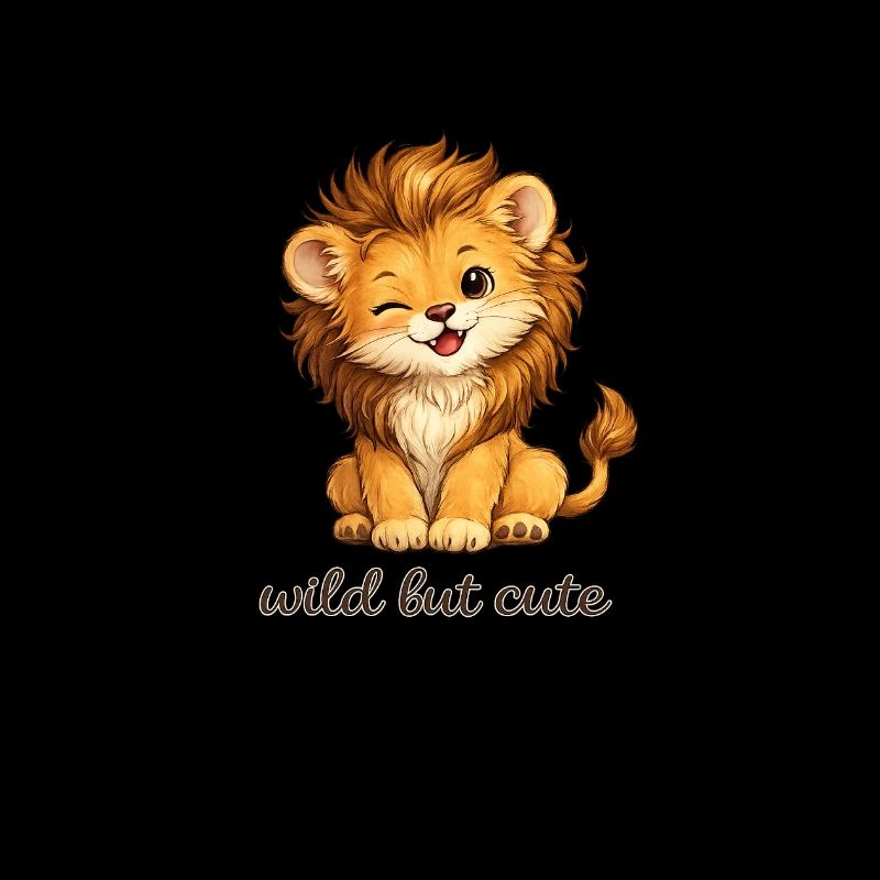 L’enfant lion sauvage et mignon