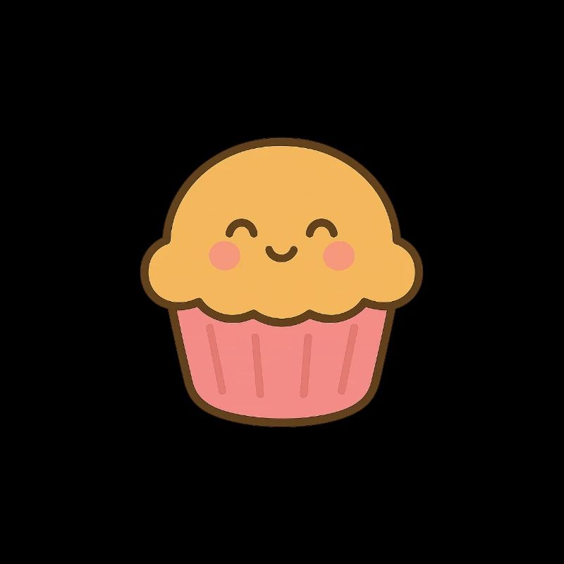 Pastel Smiling Kawaii Cupcake
