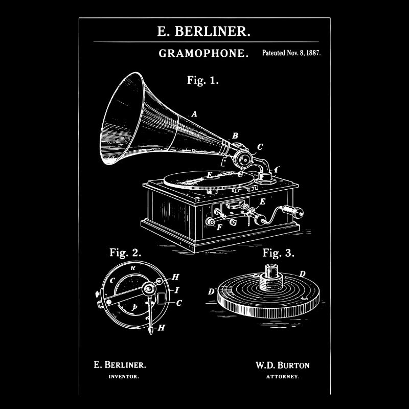Plan vintage de gramophone