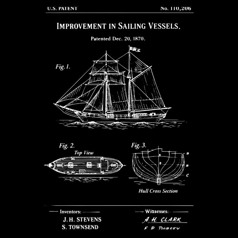 Plan de projet de navire à voile breveté