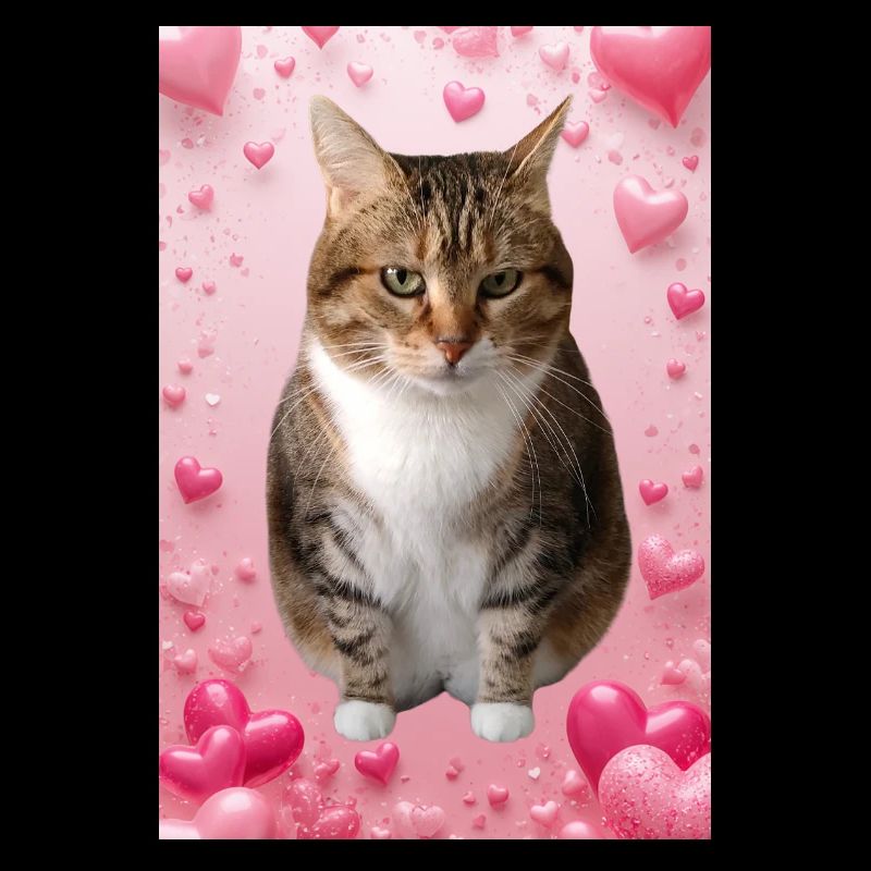Missty chat avec des coeurs
