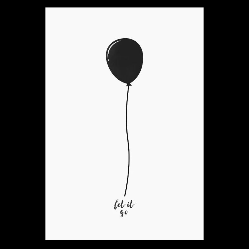 Affiche minimaliste de ballons
