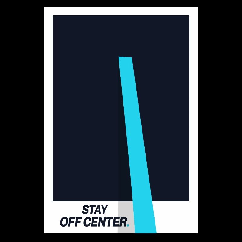 Reste hors du centre. Déclaration de conception moderne