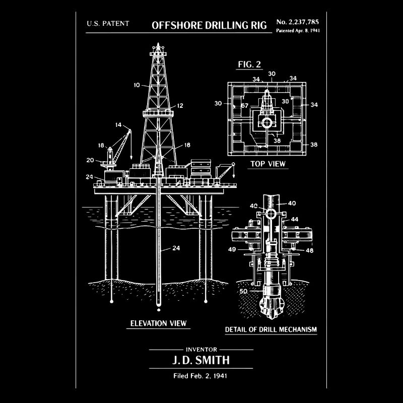 Plan directeur de la plateforme de forage offshore