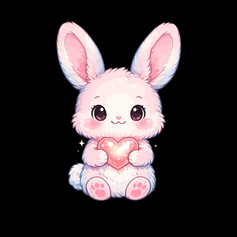 Delicate Rabbit with Heart Light