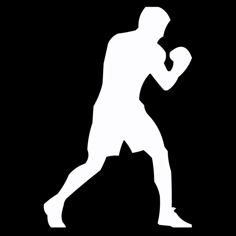 Boxer silhouette in motion